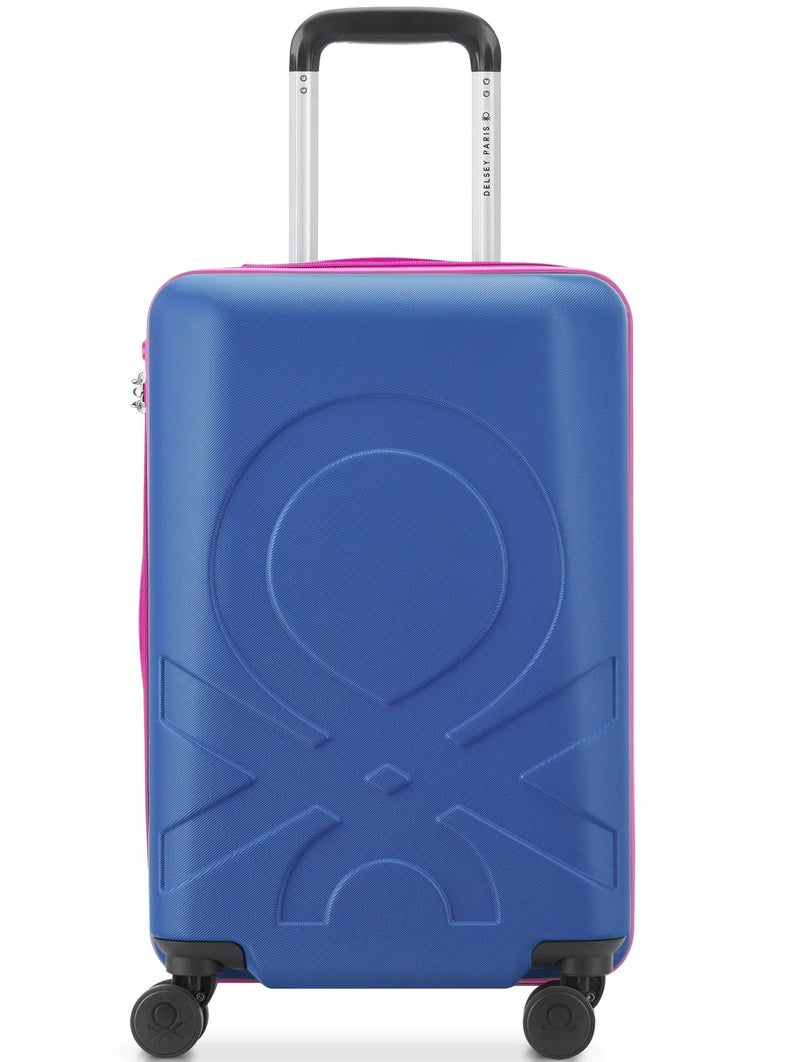 UNITED COLORS OF BENETTON Fabrica 55 Cm 4 Double Wheeled Hardside Non-Expandable Cabin Luggage Trolley Case - Blue - Image 1